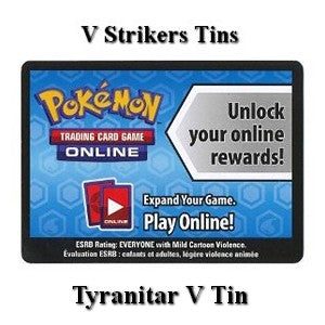 Online Code Card (V Strikers Tins: Tyranitar V Tin) - Pokémon Products (Online Code Card)