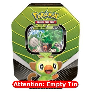 Empty Galar Partners Tin: Rillaboom V Tin - Pokémon Products