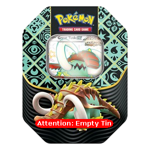 Empty Paldean Fates: Great Tusk ex Tin - Paldean Fates
