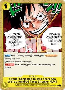 Kizaru!! Compared to Two Years Ago We're a Hundred Times Stronger Now!! (ST29-016)
