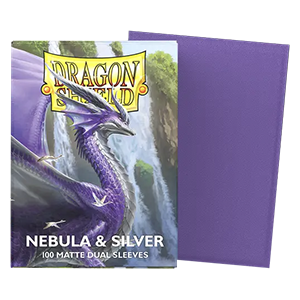 100 Dragon Shield Sleeves - Matte Dual Nebula & Silver