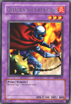 Charubin the Fire Knight (V.2 - Rare)⁣ - Legend of Blue Eyes White Dragon⁣ (Rare)⁣ [015]