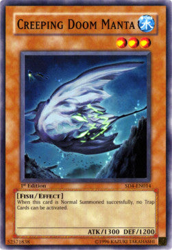 Creeping Doom Manta⁣ - Structure Deck: Fury From The Deep⁣ (Common)⁣ [014]