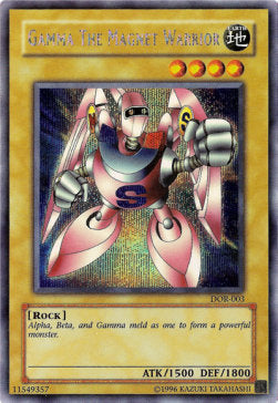 Gamma The Magnet Warrior (V.1 - Secret Rare)⁣ - Duelist of the Roses⁣ (Secret Rare)⁣ [E003]