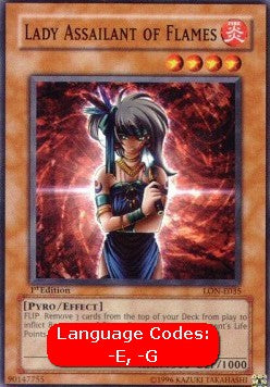 Lady Assailant of Flames (V.1 - Common)⁣ - Labyrinth of Nightmare⁣ (Common)⁣ [035]