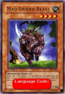 Mad Sword Beast (V.2 - Rare)⁣ - Pharaoh's Servant⁣ (Rare)⁣ [091]