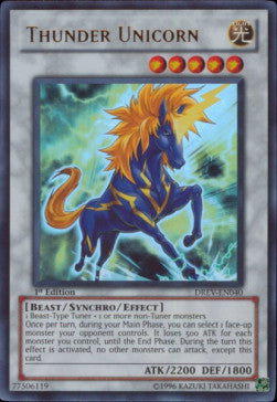 Thunder Unicorn (V.1 - Ultra Rare)⁣ - Duelist Revolution⁣ (Ultra Rare)⁣ [040]