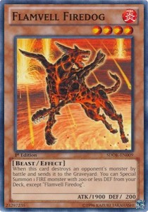 Flamvell Firedog⁣ - Structure Deck: Onslaught of the Fire Kings⁣ (Common)⁣ [009]
