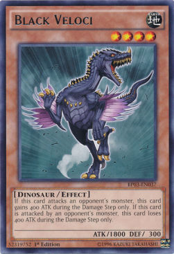 Black Veloci (V.1 - Rare)⁣ - Battle Pack 3: Monster League⁣ (Rare)⁣ [037]