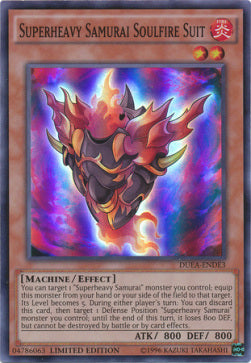 Superheavy Samurai Soulfire Suit⁣ - Duelist Alliance⁣ (Super Rare)⁣ [DE3]