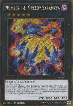 Number 14: Greedy Sarameya⁣ - Premium Gold 2⁣ (Gold Secret Rare)⁣ [017]