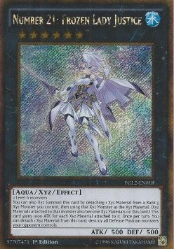 Number 21: Frozen Lady Justice⁣ - Premium Gold 2⁣ (Gold Secret Rare)⁣ [018]