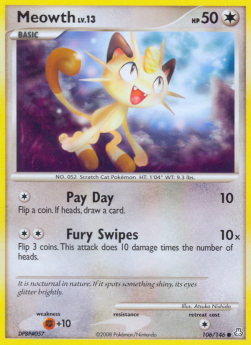 Meowth Lv.13⁣ - Legends Awakened⁣ (Common)⁣ [106]