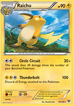Raichu⁣ - XY⁣ (Holo Rare)⁣ [43]