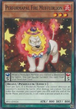 Performapal Fire Mufflerlion (V.1 - Common)⁣ - Star Pack Arc-V⁣ (Common)⁣ [024]