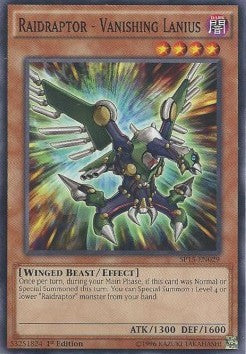 Raidraptor - Vanishing Lanius (V.1 - Common)⁣ - Star Pack Arc-V⁣ (Common)⁣ [029]