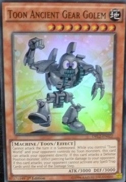 Toon Ancient Gear Golem⁣ - Dragons of Legend 2⁣ (Super Rare)⁣ [022]