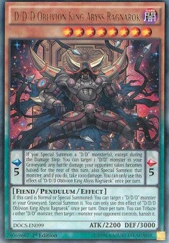 D/D/D Oblivion King Abyss Ragnarok⁣ - Dimension of Chaos⁣ (Rare)⁣ [099]