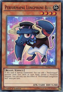 Performapal Longphone Bull⁣ - Starter Deck: Yuya⁣ (Super Rare)⁣ [006]