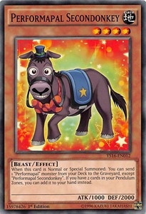 Performapal Secondonkey⁣ - Starter Deck: Yuya⁣ (Common)⁣ [012]