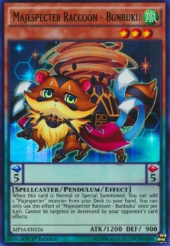 Majespecter Raccoon - Bunbuku⁣ - 2016 Mega-Tin Mega Pack⁣ (Ultra Rare)⁣ [126]