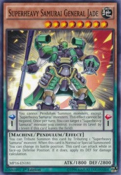 Superheavy Samurai General Jade⁣ - 2016 Mega-Tin Mega Pack⁣ (Common)⁣ [181]