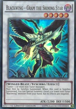 Blackwing - Gram the Shining Star⁣ - The Dark Illusion⁣ (Super Rare)⁣ [SE1]
