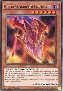 Meteor Dragon Red-Eyes Impact⁣ - Invasion: Vengeance⁣ (Rare)⁣ [028]