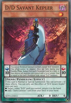 D/D Savant Kepler⁣ - Structure Deck: Pendulum Domination⁣ (Common)⁣ [011]