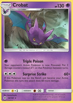 Crobat⁣ - Sun & Moon⁣ (Holo Rare)⁣ [56]