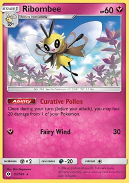 Ribombee⁣ - Sun & Moon⁣ (Holo Rare)⁣ [93]