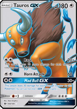 Tauros GX⁣ - Sun & Moon⁣ (Ultra Rare)⁣ [144]