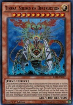 Tierra, Source of Destruction⁣ - Raging Tempest⁣ (Super Rare)⁣ [027]