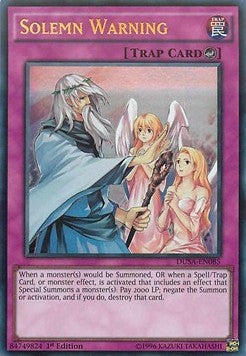 Solemn Warning⁣ - Duelist Saga⁣ (Ultra Rare)⁣ [085]