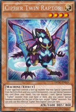 Cipher Twin Raptor⁣ - Duelist Pack: Dimensional Guardians⁣ (Rare)⁣ [036]