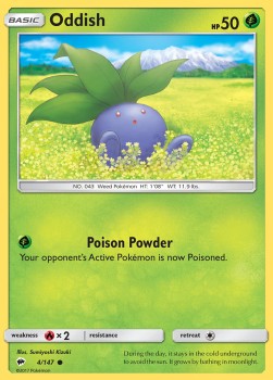 Oddish⁣ - Burning Shadows⁣ (Common)⁣ [4]