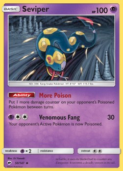 Seviper⁣ - Burning Shadows⁣ (Uncommon)⁣ [50]