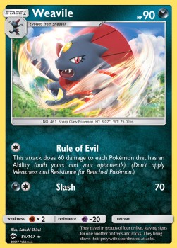 Weavile⁣ - Burning Shadows⁣ (Rare)⁣ [86]
