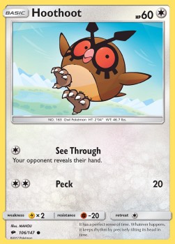 Hoothoot - Burning Shadows (Common) [BUS-106]