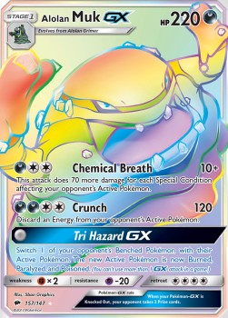 Alolan Muk GX⁣ - Burning Shadows⁣ (Secret Rare)⁣ [157]