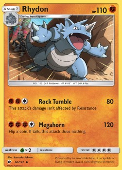 Rhydon⁣ - Burning Shadows⁣ (Uncommon)⁣ [66]