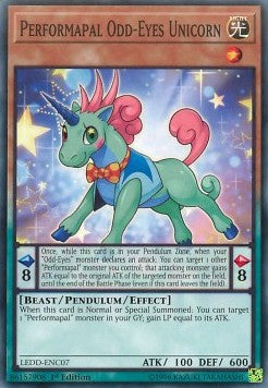 Performapal Odd-Eyes Unicorn - Legendary Dragon Decks (Common) [LEDD-C07]