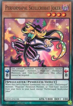 Performapal Skullcrobat Joker⁣ - Legendary Dragon Decks⁣ (Common)⁣ [C08]