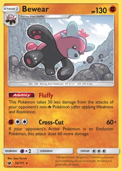 Bewear⁣ - Crimson Invasion⁣ (Holo Rare)⁣ [56]