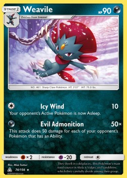 Weavile⁣ - Ultra Prism⁣ (Holo Rare)⁣ [74]