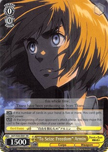 "To Seize Freedom" Armin (V.1 - Double Rare)⁣ - Attack on Titan: Vol.2⁣ (Double Rare)⁣ [001]