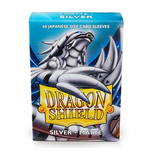 60 Small Dragon Shield Sleeves - Matte Silver