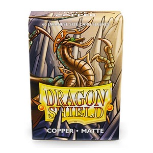 60 Small Dragon Shield Sleeves - Matte Copper