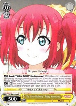 "Do Your Rubesty" Ruby Kurosawa (V.1 - Rare)⁣ - Love Live! Sunshine!! (Extra Booster)⁣ (Rare)⁣ [004]