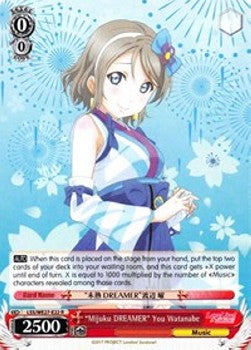 "Mijuku DREAMER" You Watanabe (V.1 - Rare)⁣ - Love Live! Sunshine!! (Extra Booster)⁣ (Rare)⁣ [022]